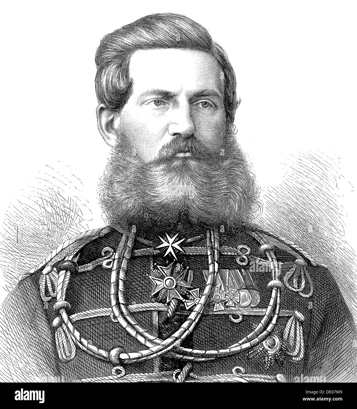 Il principe ereditario Federico Guglielmo di Prussia, 1870. Artista: Anon Foto Stock