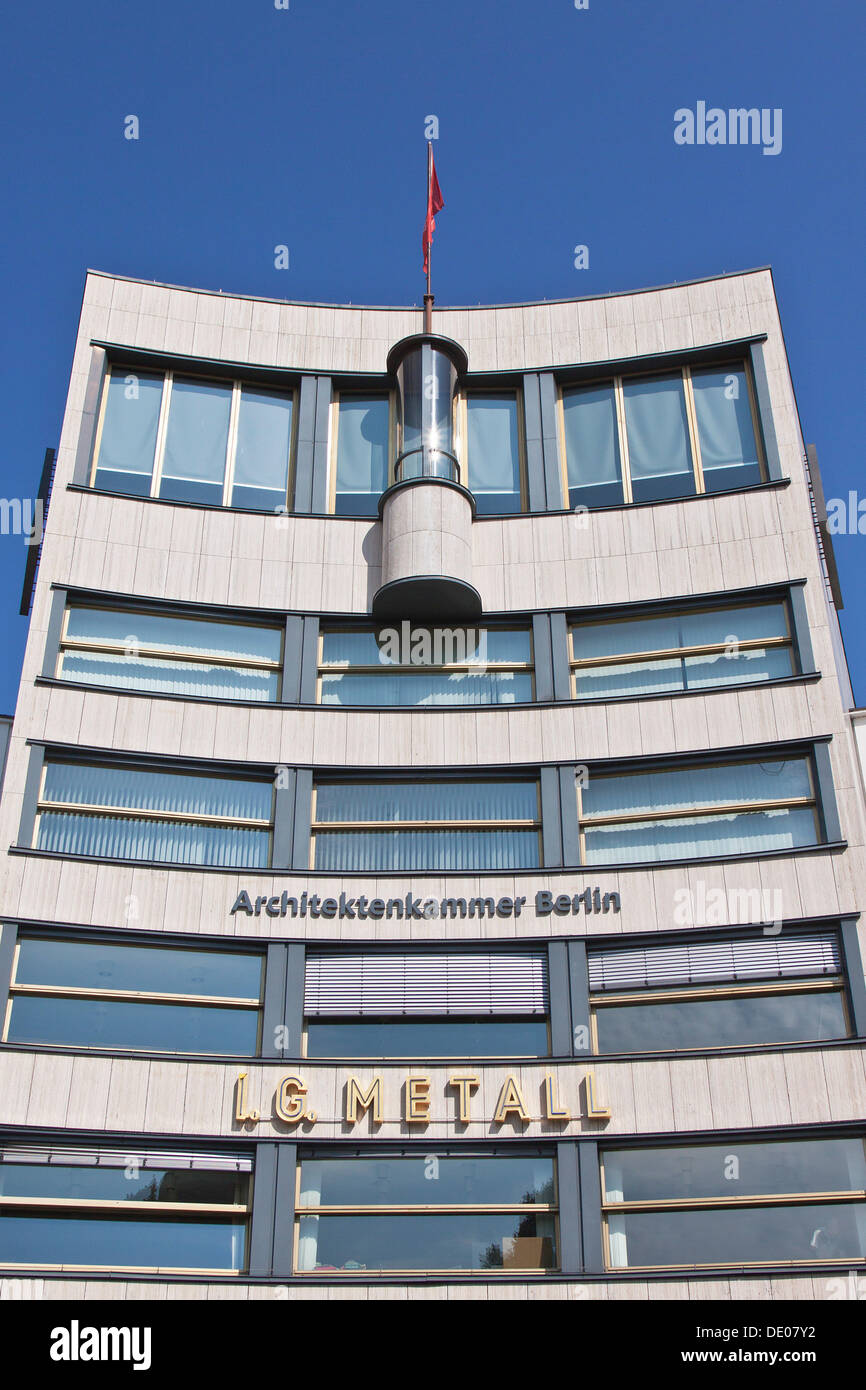 Edificio, Berlin Camera degli Architetti, IG Metall dei metalmeccanici unione, Berlino Foto Stock