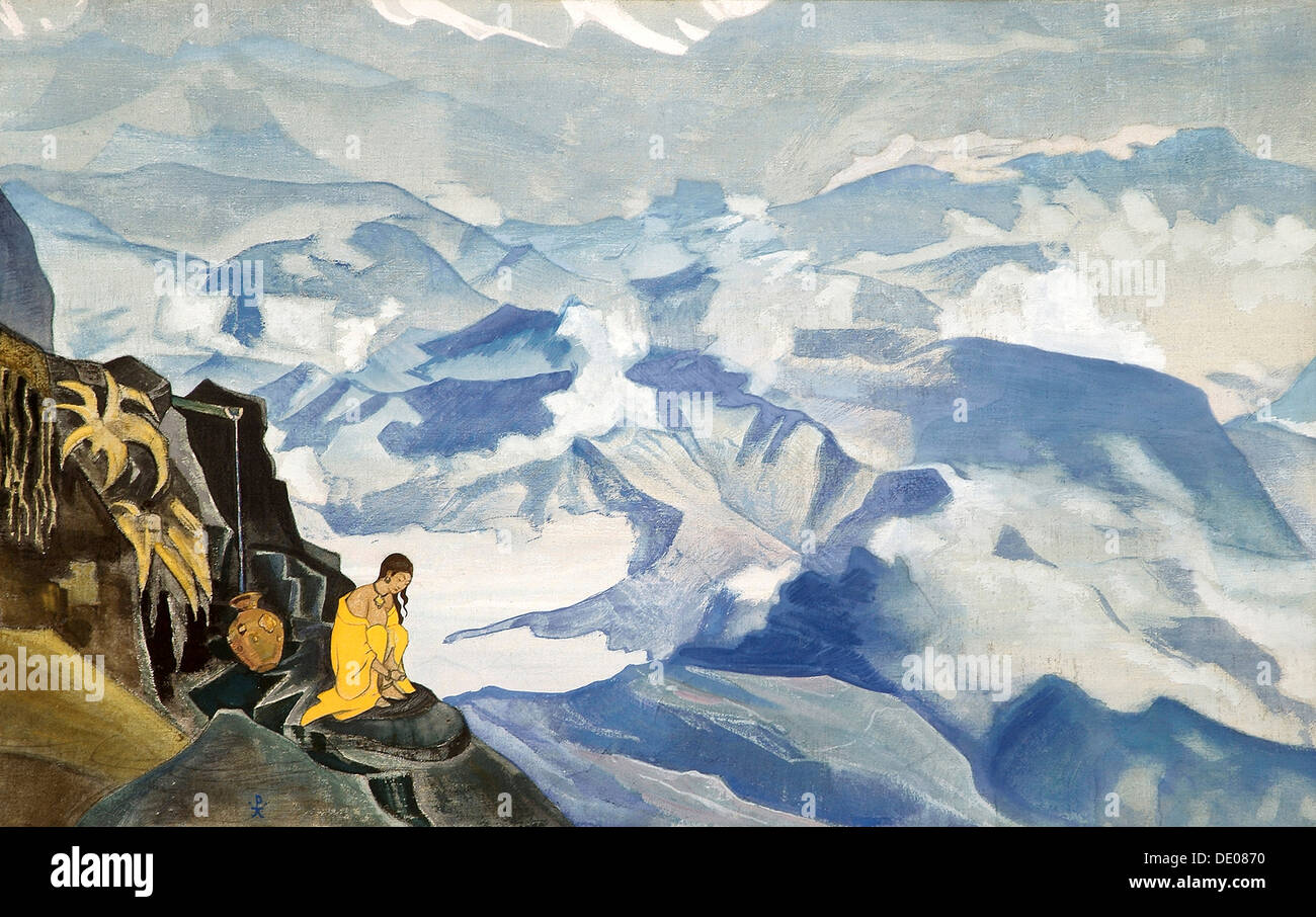 'Drops della vita", 1924. Artista: Nicholas Roerich Foto Stock