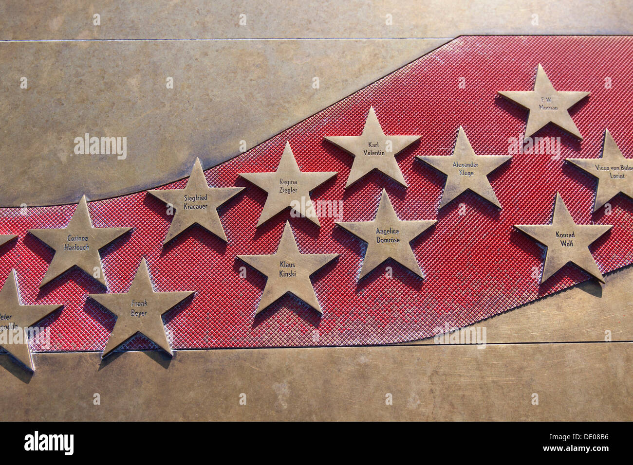 Stelle, Corinna Harfouch, Frank Beyer, Siegfried Kracauer, Klaus Kinski, Regina Ziegler, Karl Valentin, Angelica Domroese Foto Stock