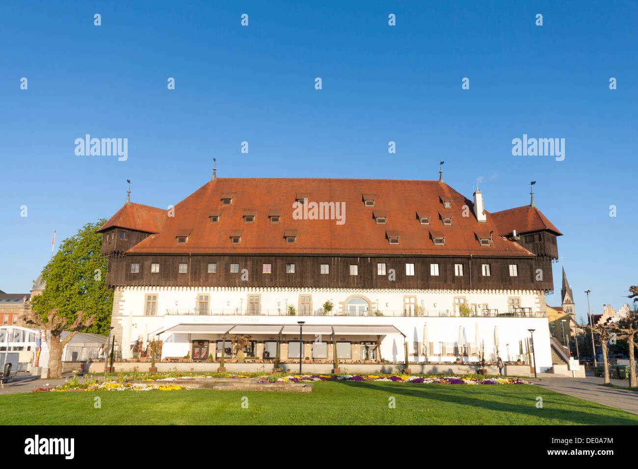 Lo storico edificio del consiglio presso il porto di Costanza, costanza, Baden-Wuerttemberg, PublicGround Foto Stock