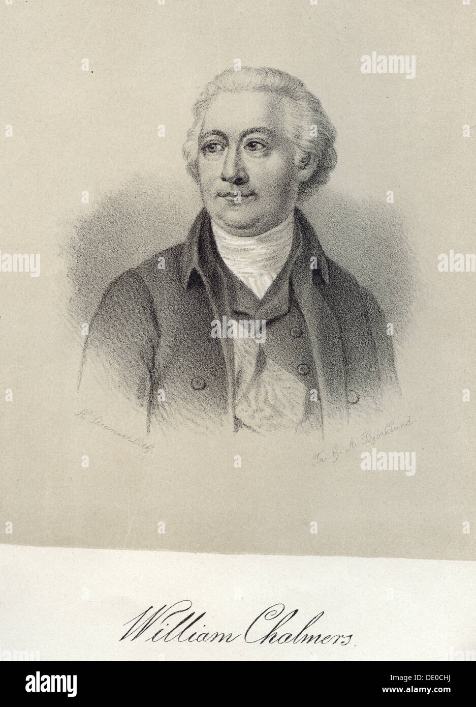 William Chalmers, svedese merchant e massone, tardo XVIII o xix secolo. Artista: sconosciuto Foto Stock