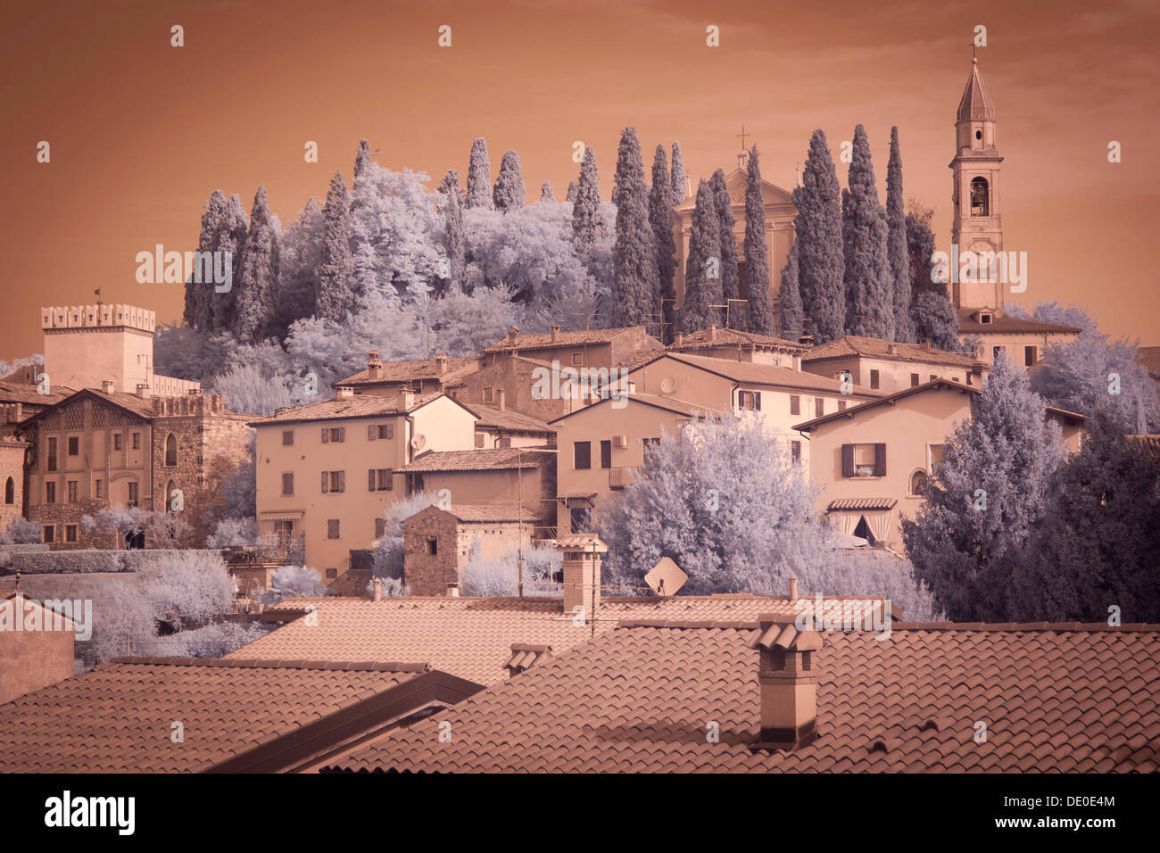 Bussolengo, effetto a raggi infrarossi, vicino Verona, Italia, Europa Foto Stock