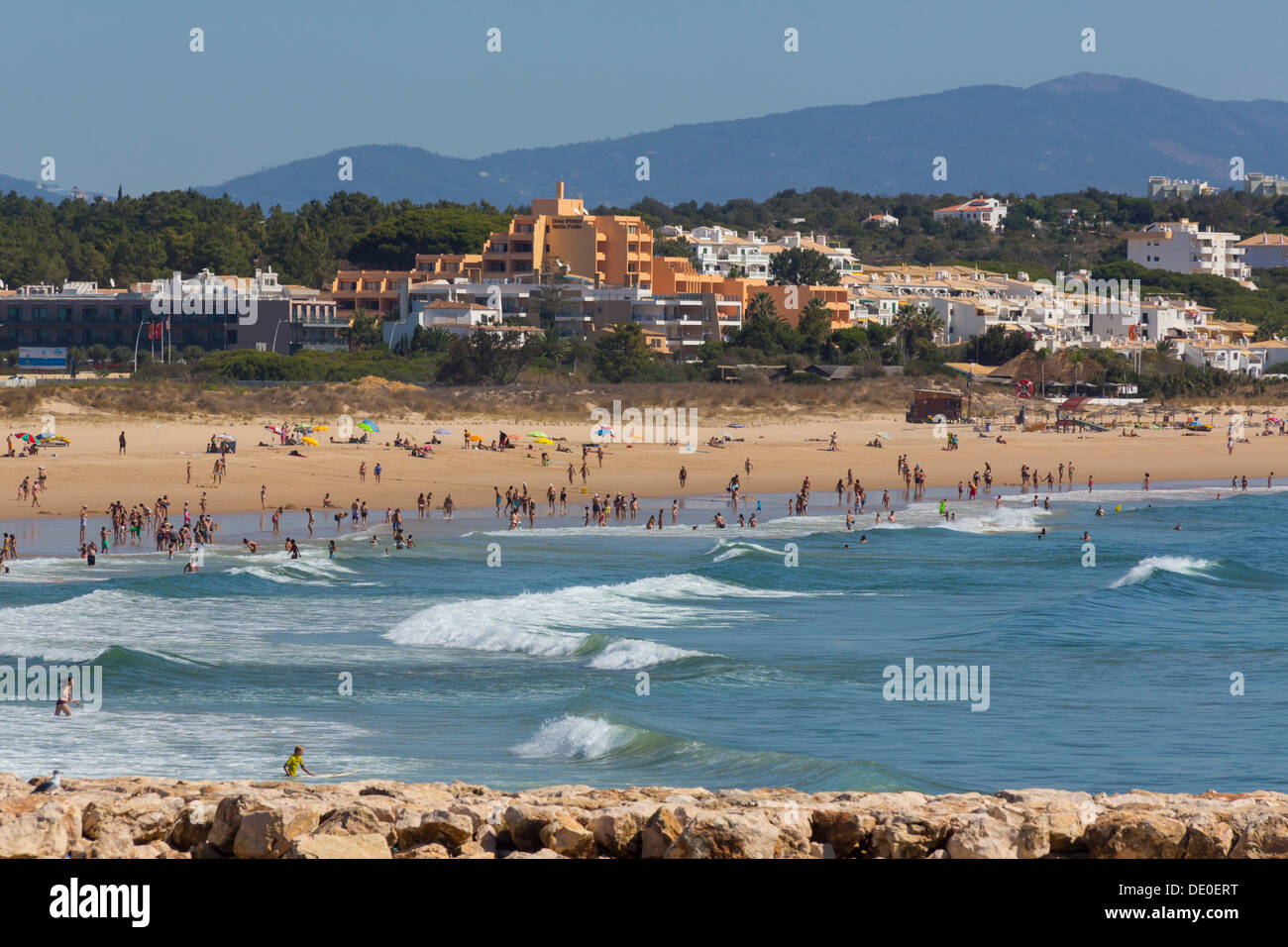 Spiaggia di Meia Praia, Lagos, Portogallo, Europa Foto Stock