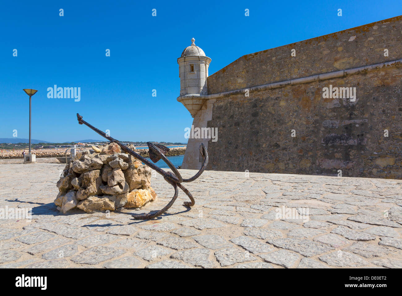 Ponta da Bandeira Fort, Lagos, Algarve, Portogallo, Europa Foto Stock