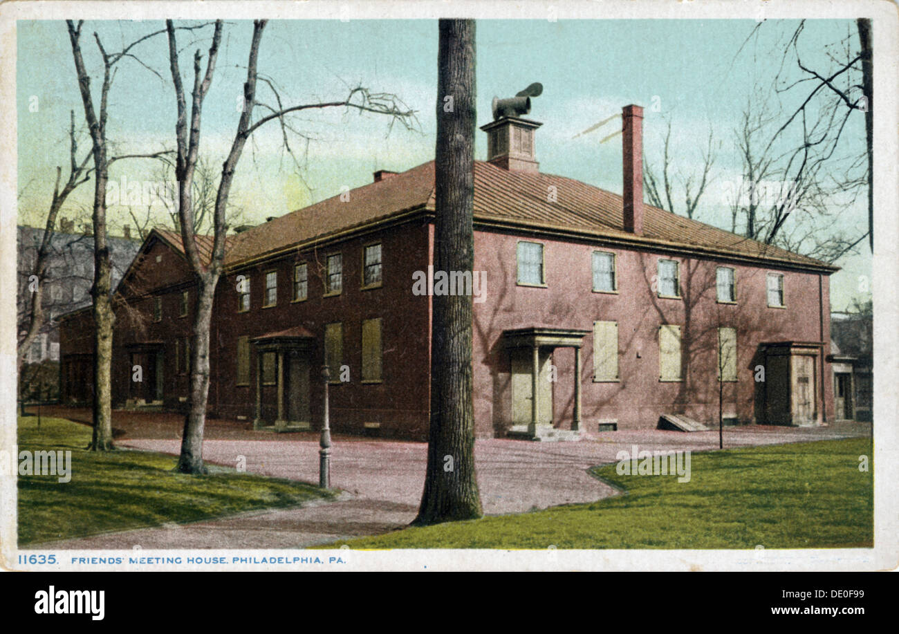 Amici Meeting House, Arch Street, Philadelphia, Pennsylvania, USA, 1908. Artista: sconosciuto Foto Stock