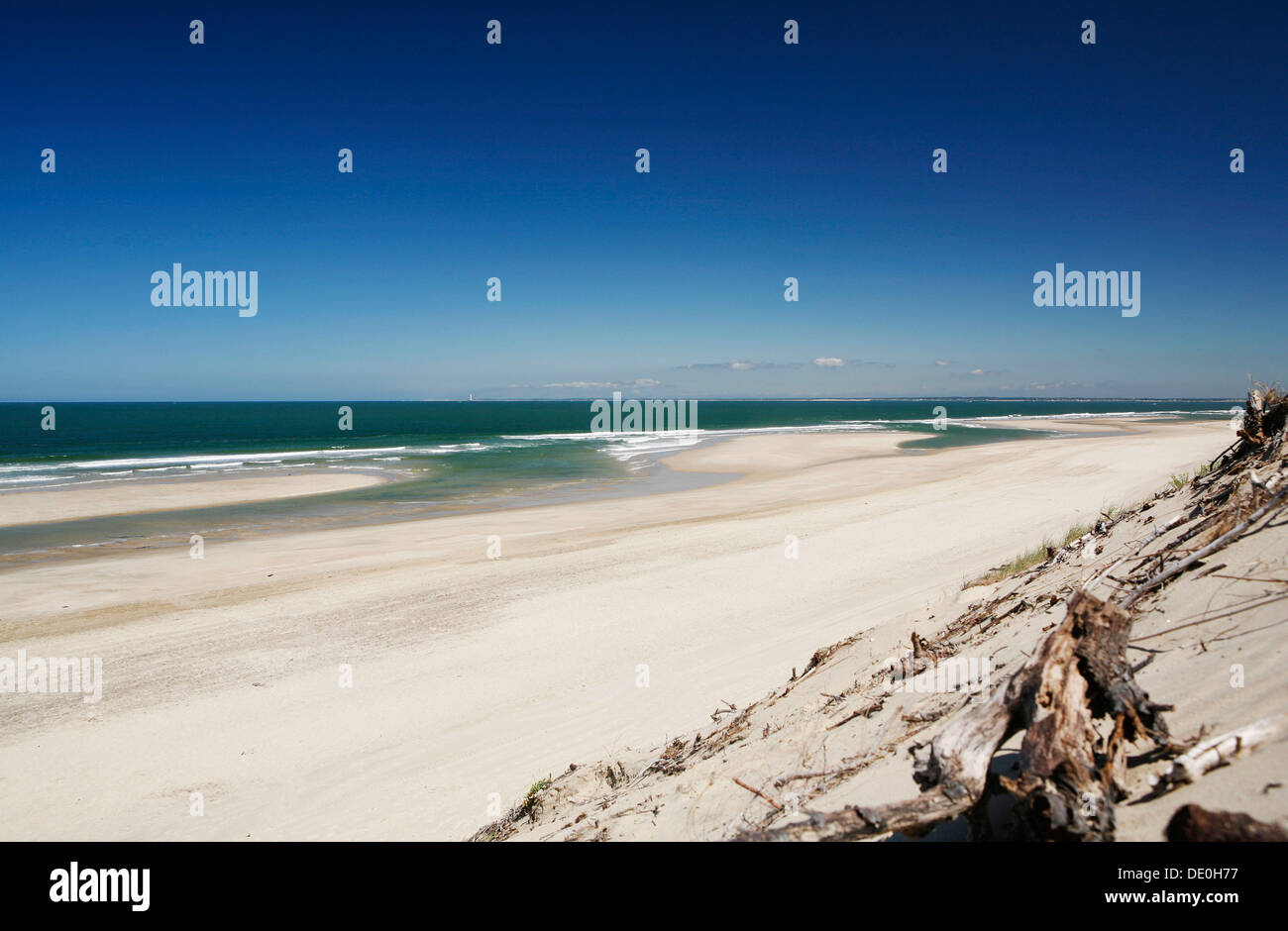 Spiaggia, costa atlantica presso Soulac-sur-mer, regione Aquitania, gironde department, Francia, Europa Foto Stock