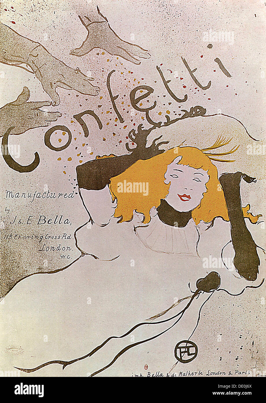 Henri de Toulouse-Lautrec, Confetti, poster 1894 Foto stock - Alamy