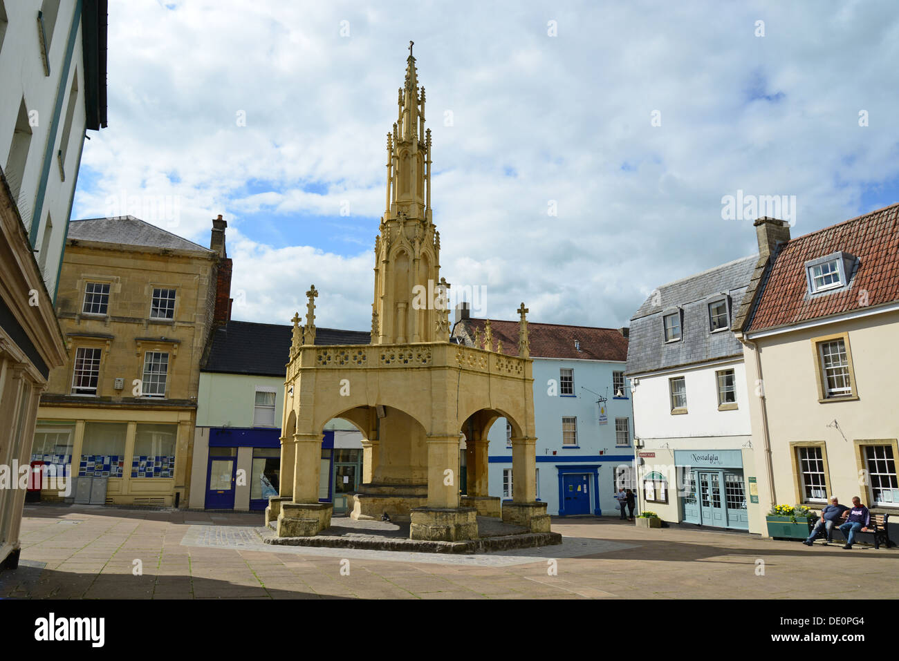 Market Place, Shepton Mallet, Somerset, Inghilterra, Regno Unito Foto Stock