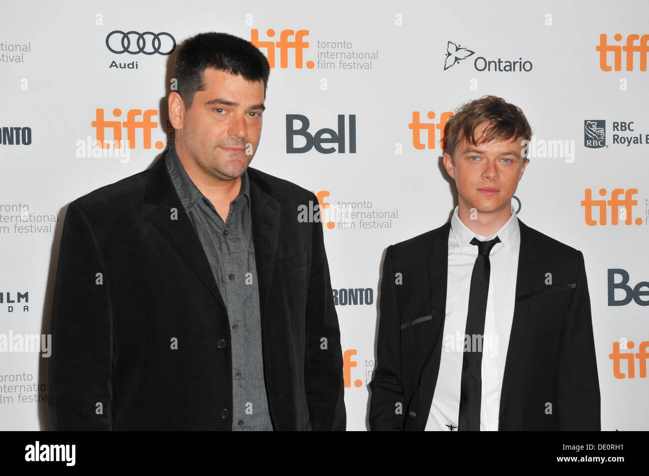 Toronto, Ontario, Canada. 9 Sep, 2013. Direttore NIMR'D ANTAL e attore DANE DEHAAN di 'Metallica attraverso la mai arriva a Scotiabank Theatre premiere durante 2013 Toronto International Film Festival il 9 settembre 2013 a Toronto in Canada. Credito: Igor Vidyashev/ZUMAPRESS.com/Alamy Live News Foto Stock