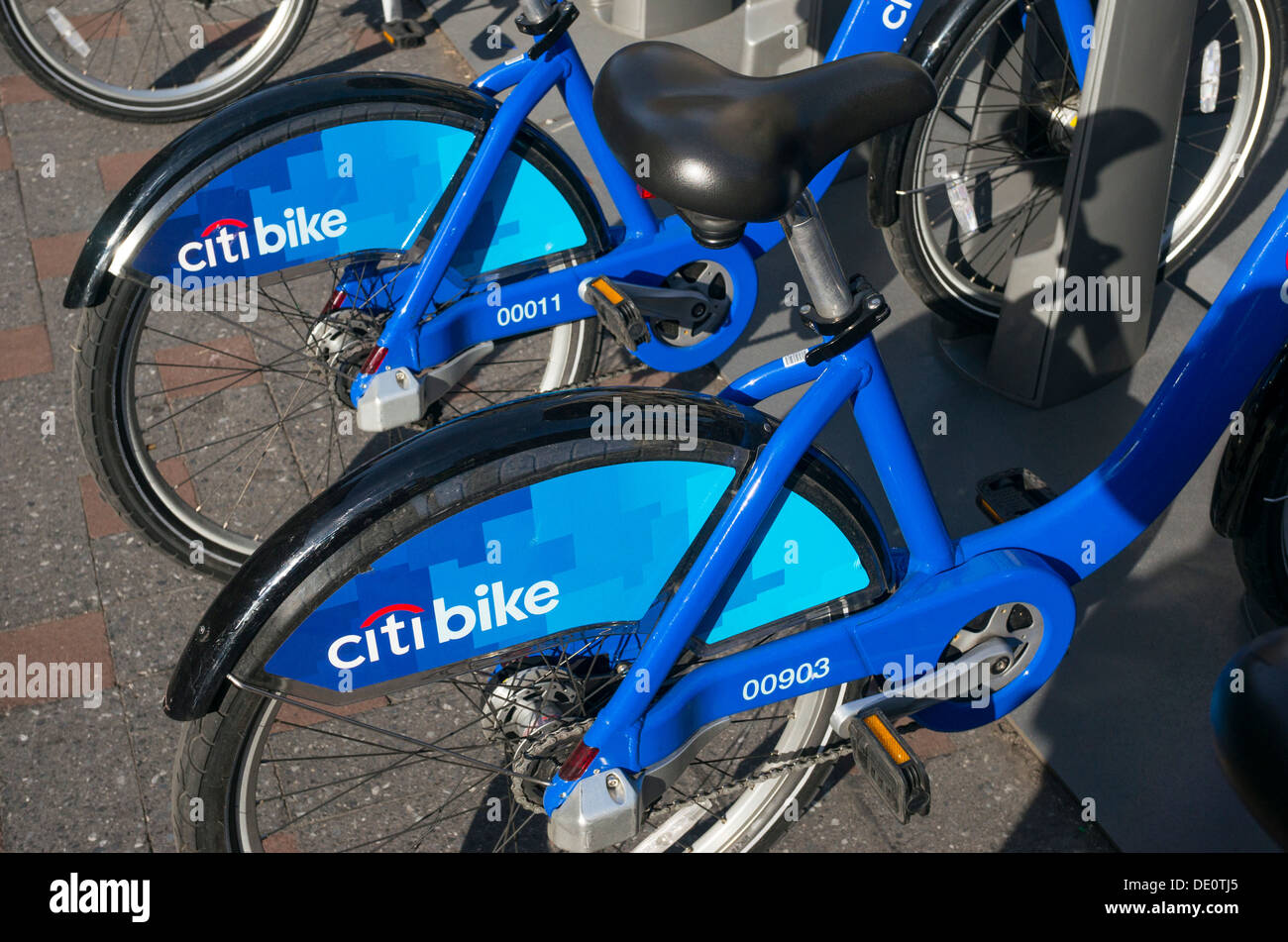 Il Citi Bike nella città di New York Foto Stock