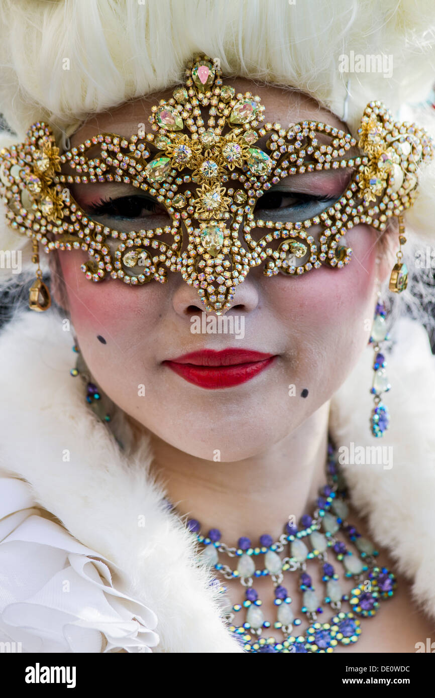 Veneziano tradizionale maschera di Carnevale Foto Stock