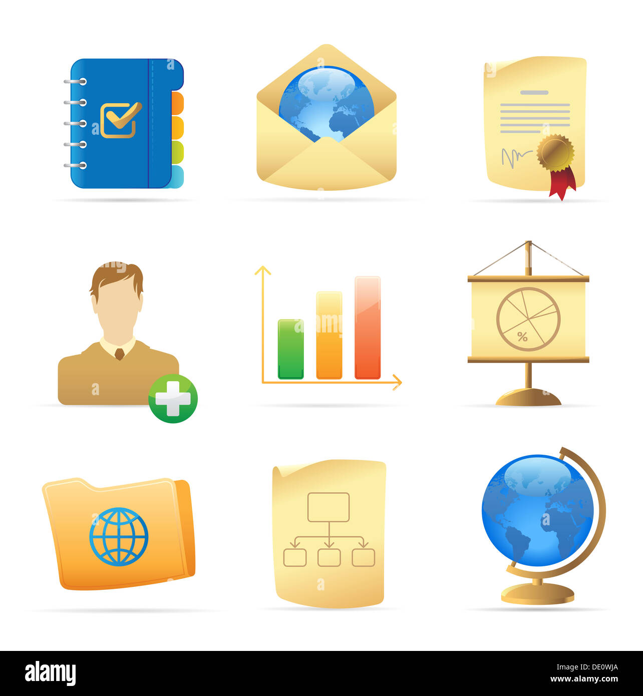 Icone per business metafore e simboli. Foto Stock