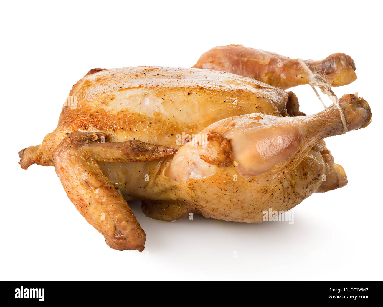 Pollo alla griglia isolata su uno sfondo bianco Foto Stock