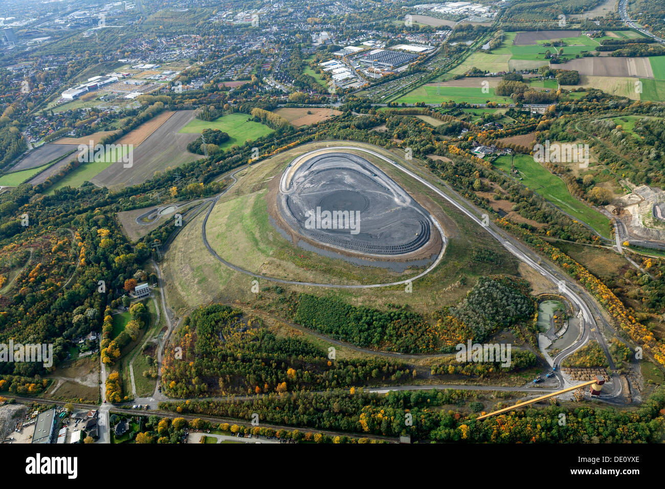 Vista aerea, Halde Brauck, bottino punta, Gladbeck, la zona della Ruhr, Renania settentrionale-Vestfalia Foto Stock
