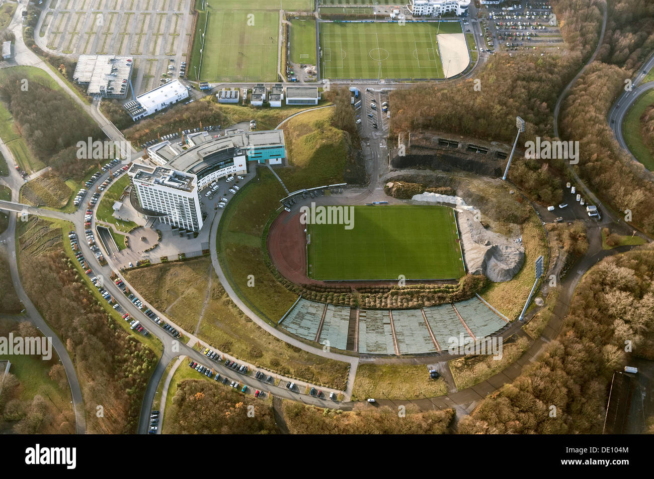 Ex Park Stadium, Gelsenkirchen, zona della Ruhr, Renania settentrionale-Vestfalia Foto Stock