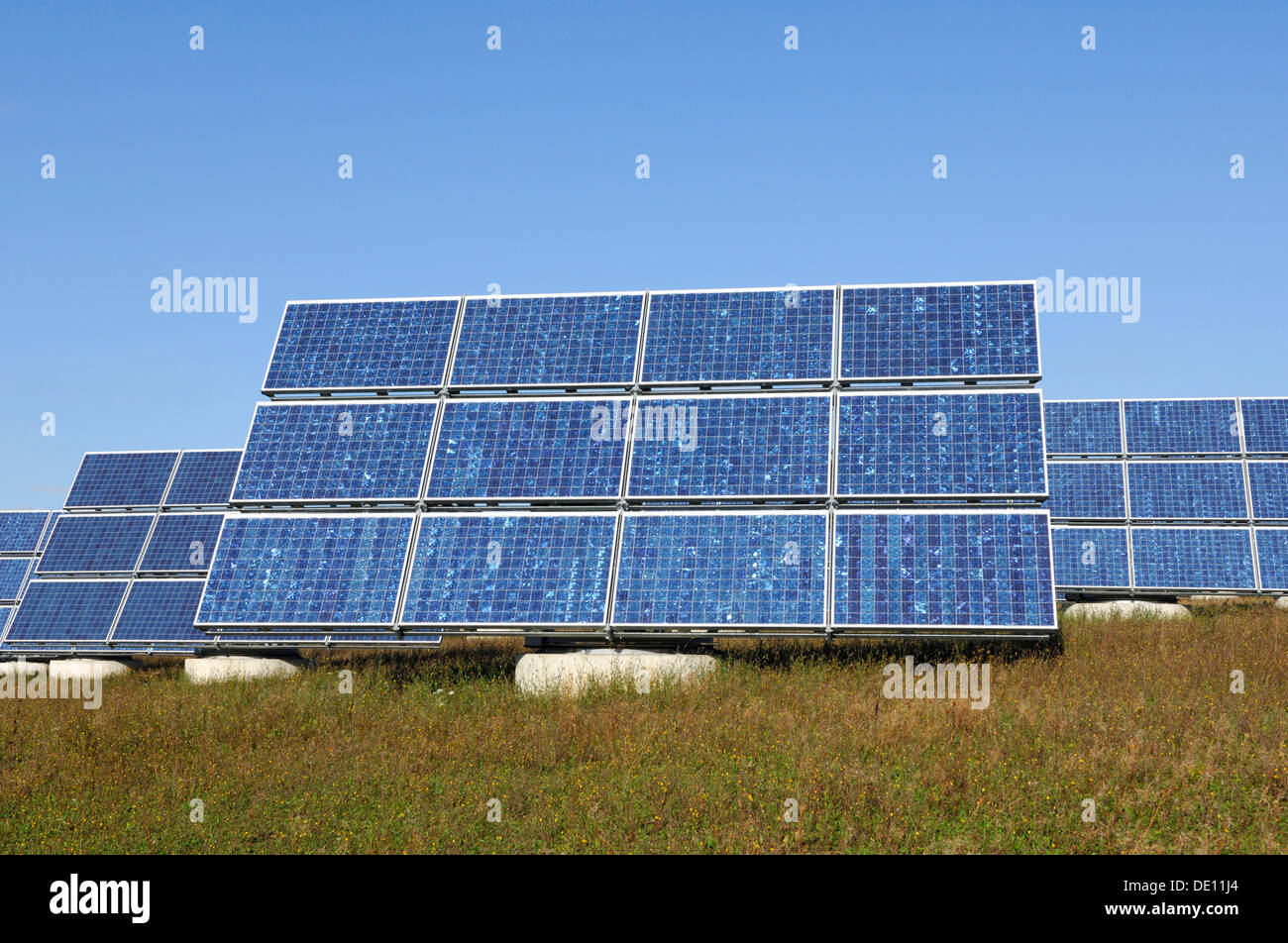 Energia solare impianto Foto Stock