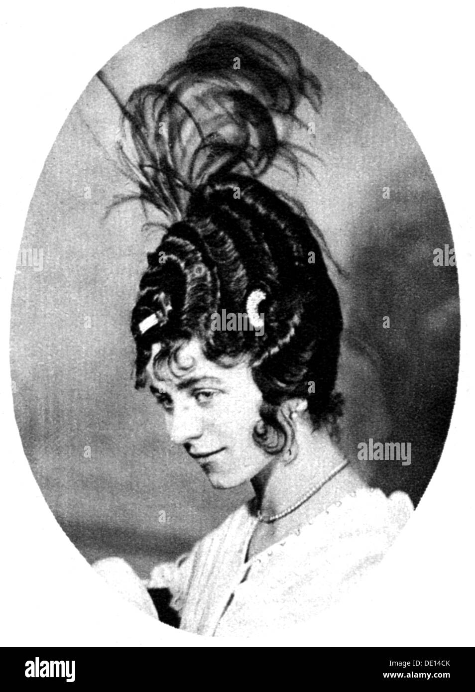 Moda, 1910, a forma di casco con i cosiddetti 'whiskers', 1914, diritti aggiuntivi-clearences-non disponibile Foto Stock