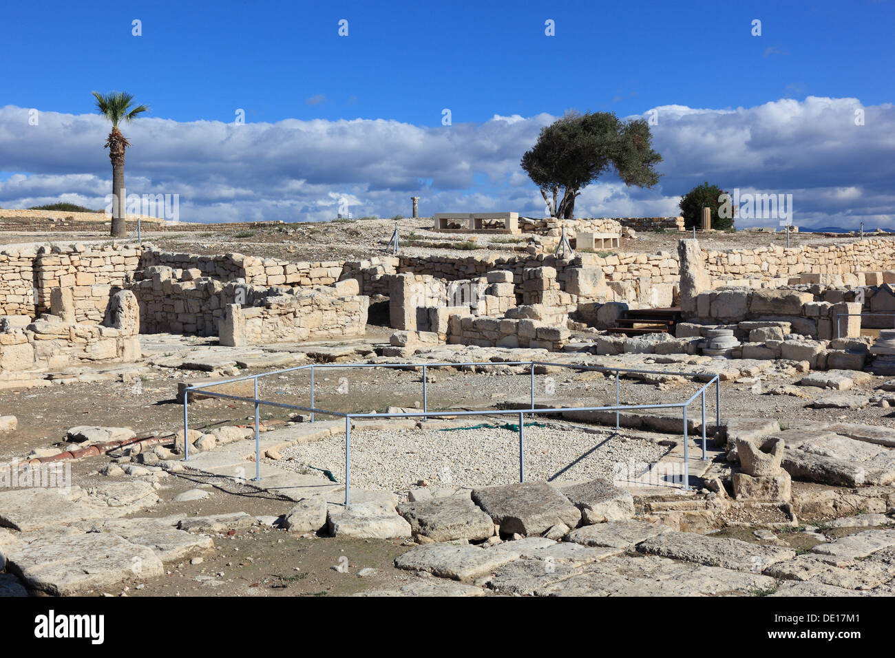 Cipro, Kourion, assiro Ku-ri-ho, antica greca, latina, curio, storico antico sito archeologico, rovine Foto Stock