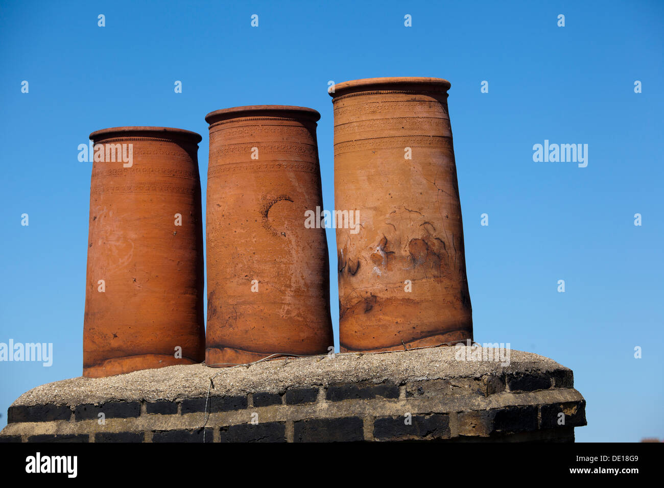 Comignoli di Londra Foto Stock