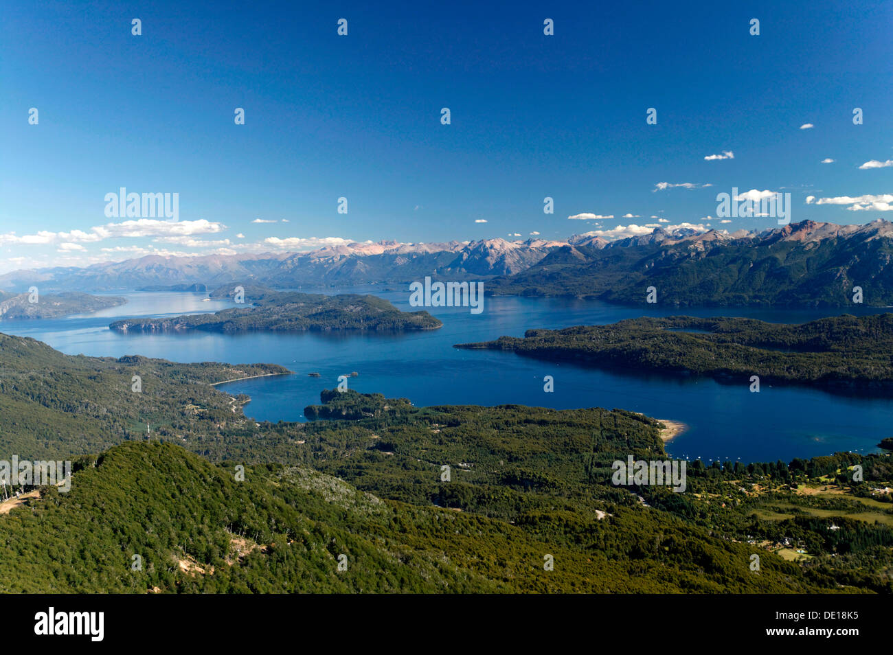 Lago Nahuel Huapi, Nahuel Huapi National Park, Lago di regione del nord della Patagonia, Argentina, Sud America Foto Stock