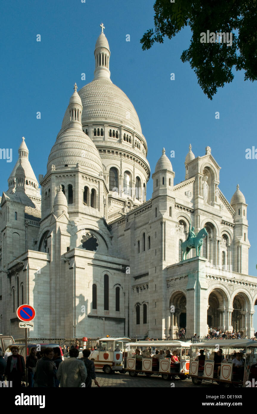 Basilica del Sacré Coeur e Montmartre, Parigi, Francia Foto Stock
