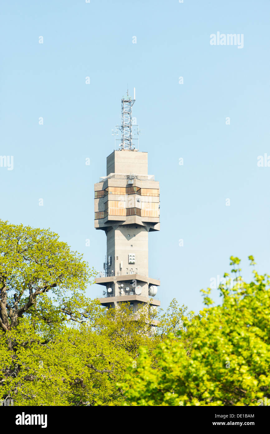 Kaknastower, una torre della televisione a Stoccolma, la capitale della Svezia Foto Stock