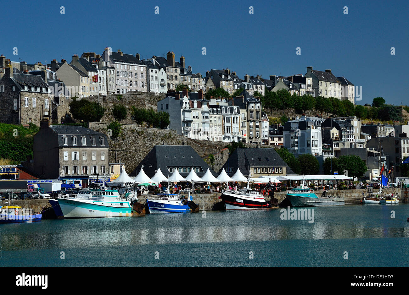 Porto di pesca di Granville (Bassa Normandia, Francia). Foto Stock