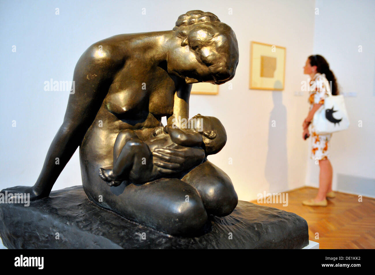 La mostra presso la Casa delle Arti Brno mostra opere del famoso scultore tedesco Wilhelm Lehmbruck (1881-1919), Brno, Repubblica Ceca Martedì, Settembre 10, 2013. (CTK foto/Vaclav Salek) Foto Stock