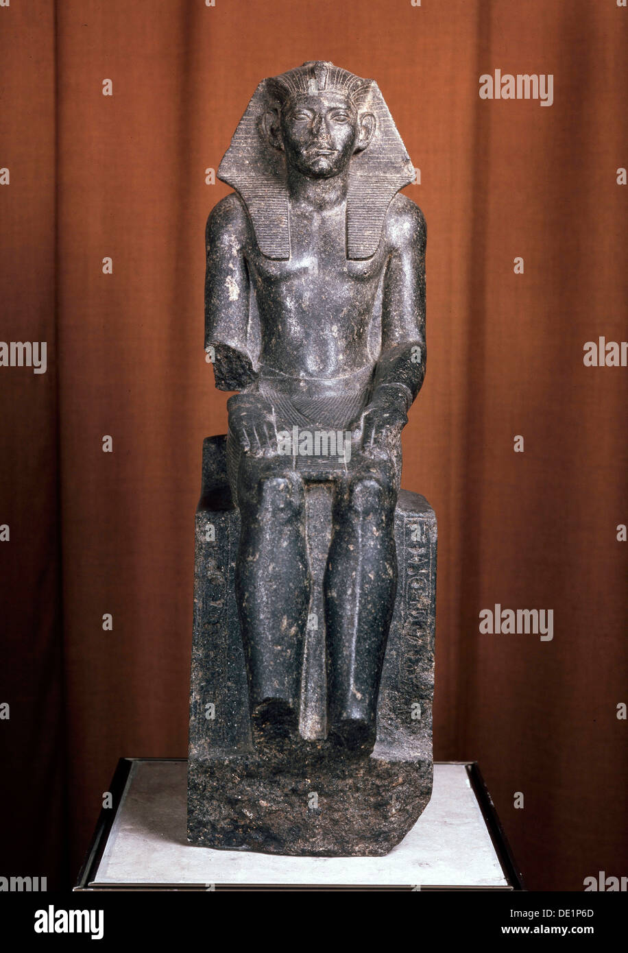 'Statue del faraone Amenemhat III', xix secolo A.C. Artista: sconosciuto Foto Stock