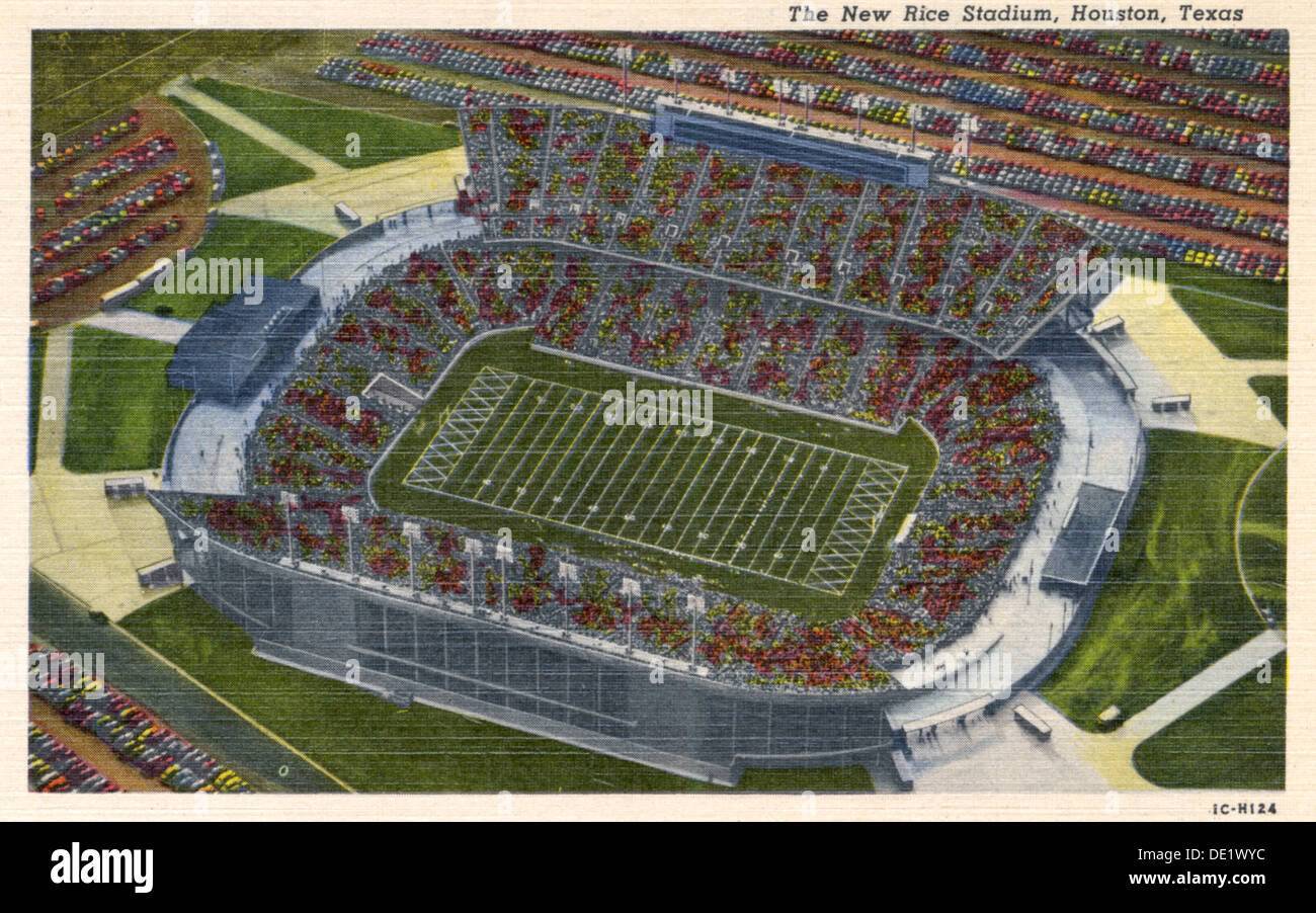 Il nuovo stadio di riso, Houston, Texas, Stati Uniti d'America, 1951.  Artista: sconosciuto Foto stock - Alamy