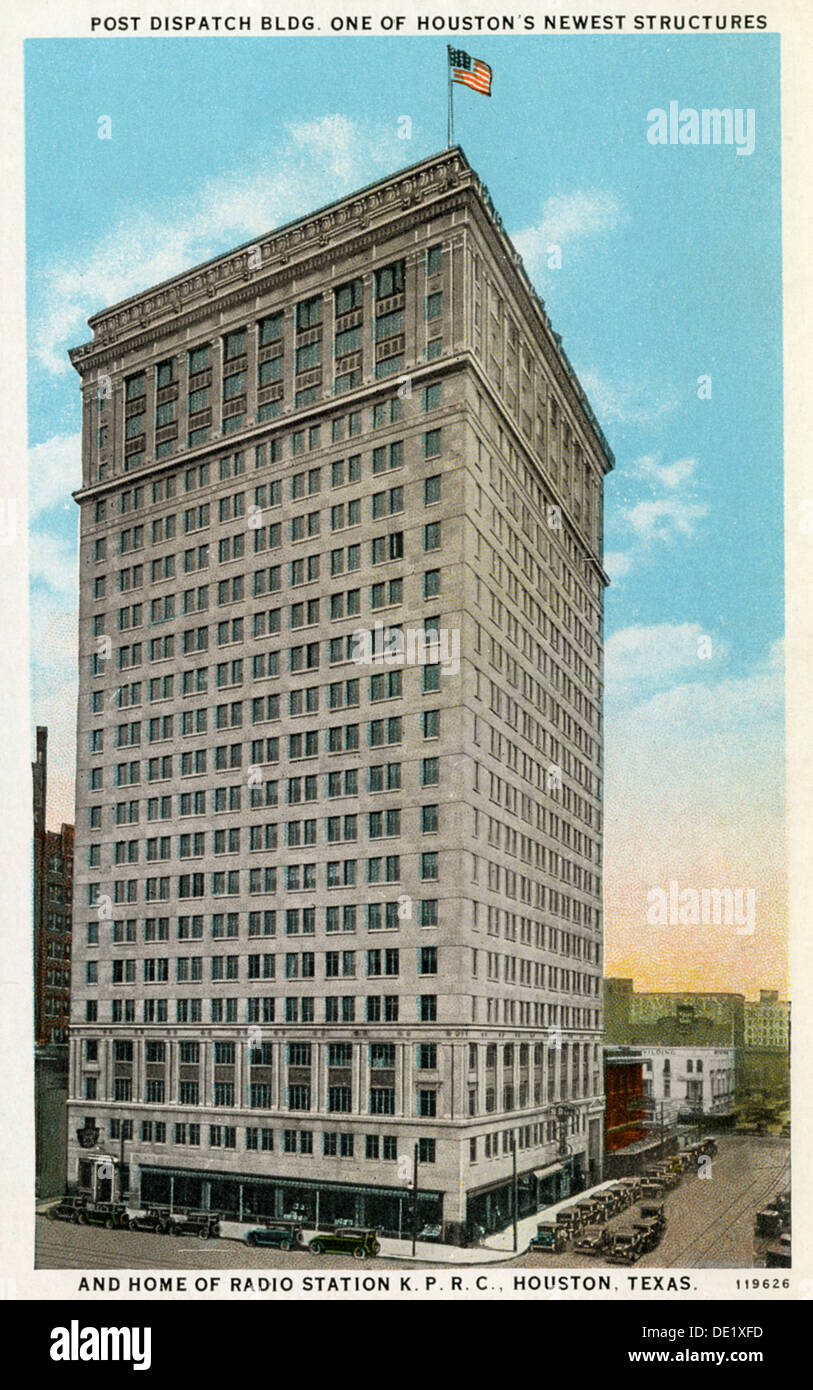 Edificio Post-Dispatch, Houston, Texas, Stati Uniti d'America, c1926. Artista: sconosciuto Foto Stock