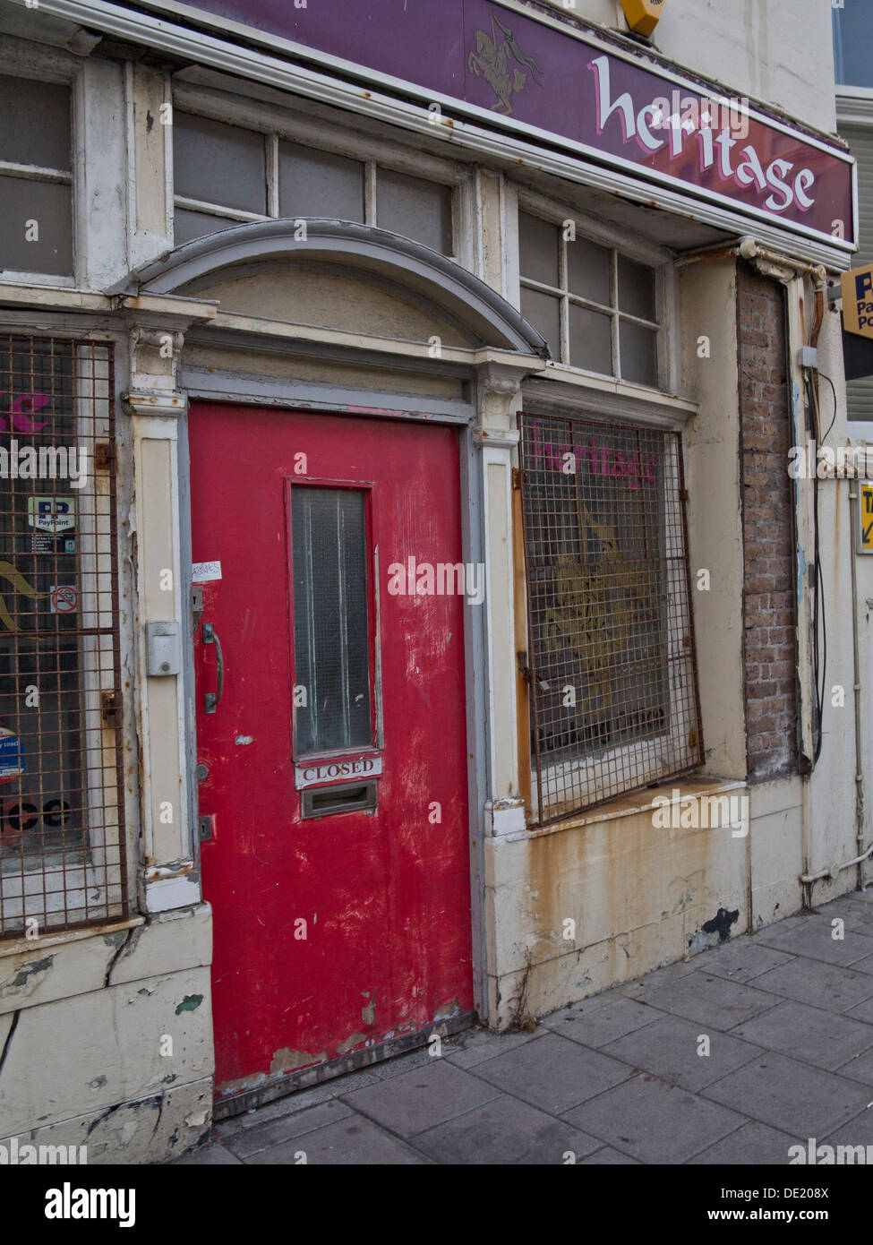 Chiuso il negozio a causa della recessione in Brighton, Regno Unito Foto Stock