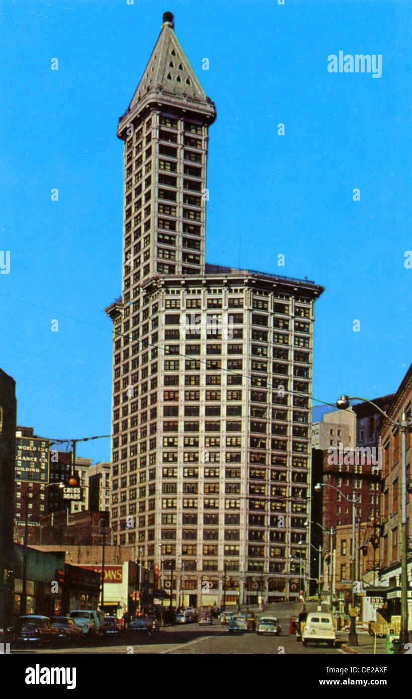 Smith Tower, Seattle, Washington, USA, 1957. Artista: sconosciuto Foto Stock