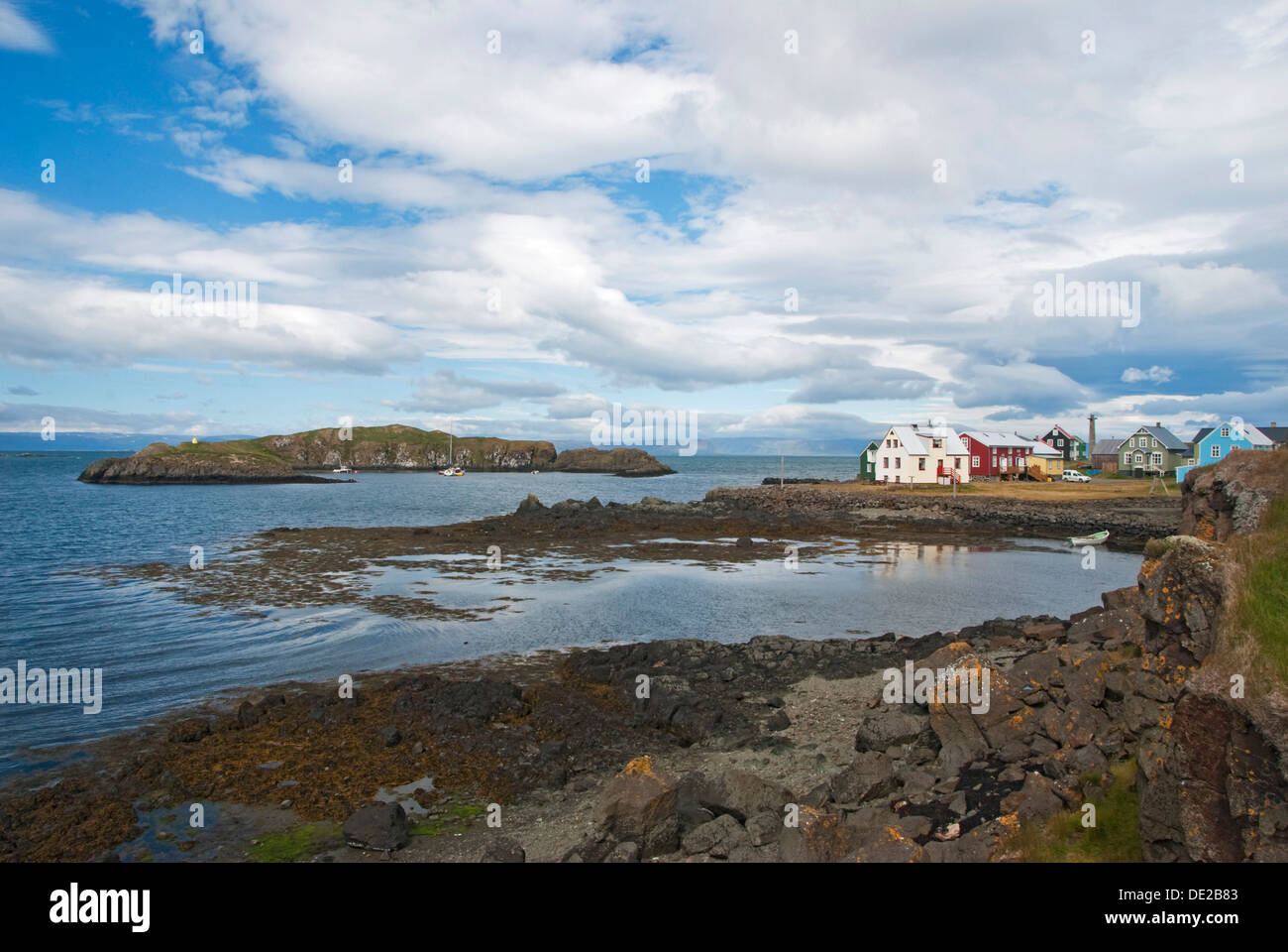 Villaggio di Pescatori, Landmannalaugar, Islanda, Europa Foto Stock