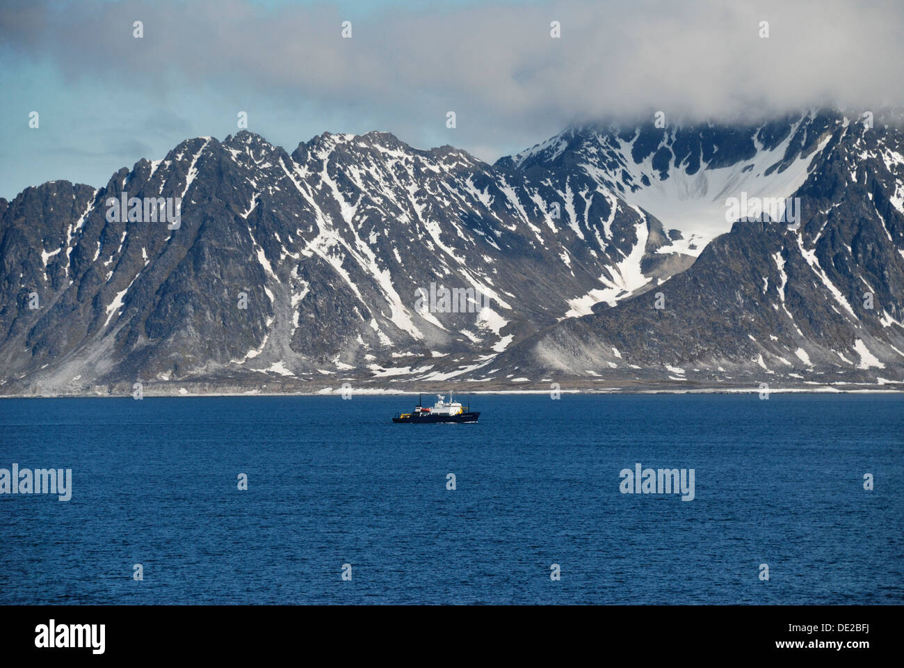 Magdalena Fjord, ghiacciai, Spitsbergen, Svalbard, Norvegia, Europa Foto Stock