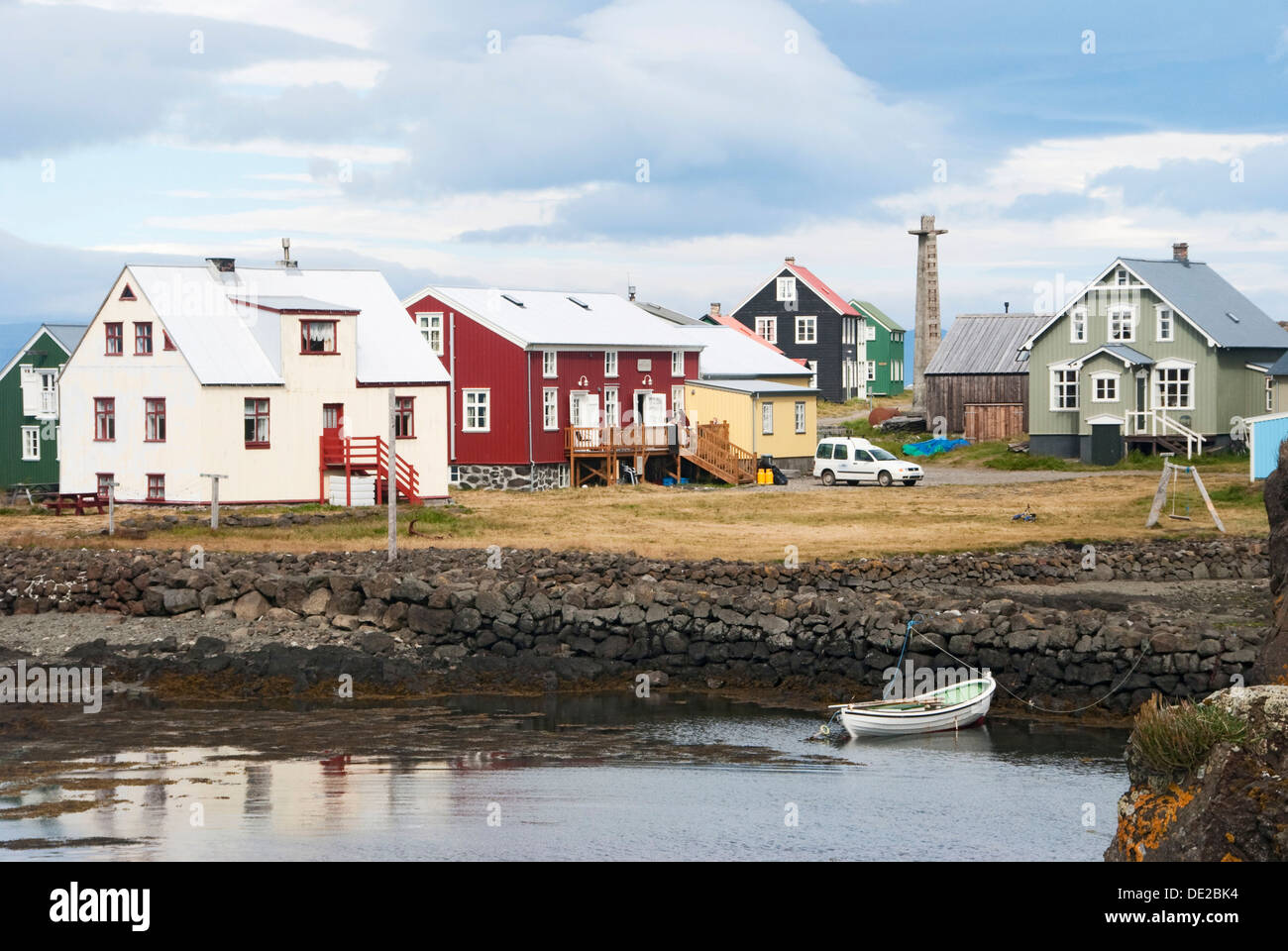 Villaggio di Pescatori, Landmannalaugar, Islanda, Europa Foto Stock