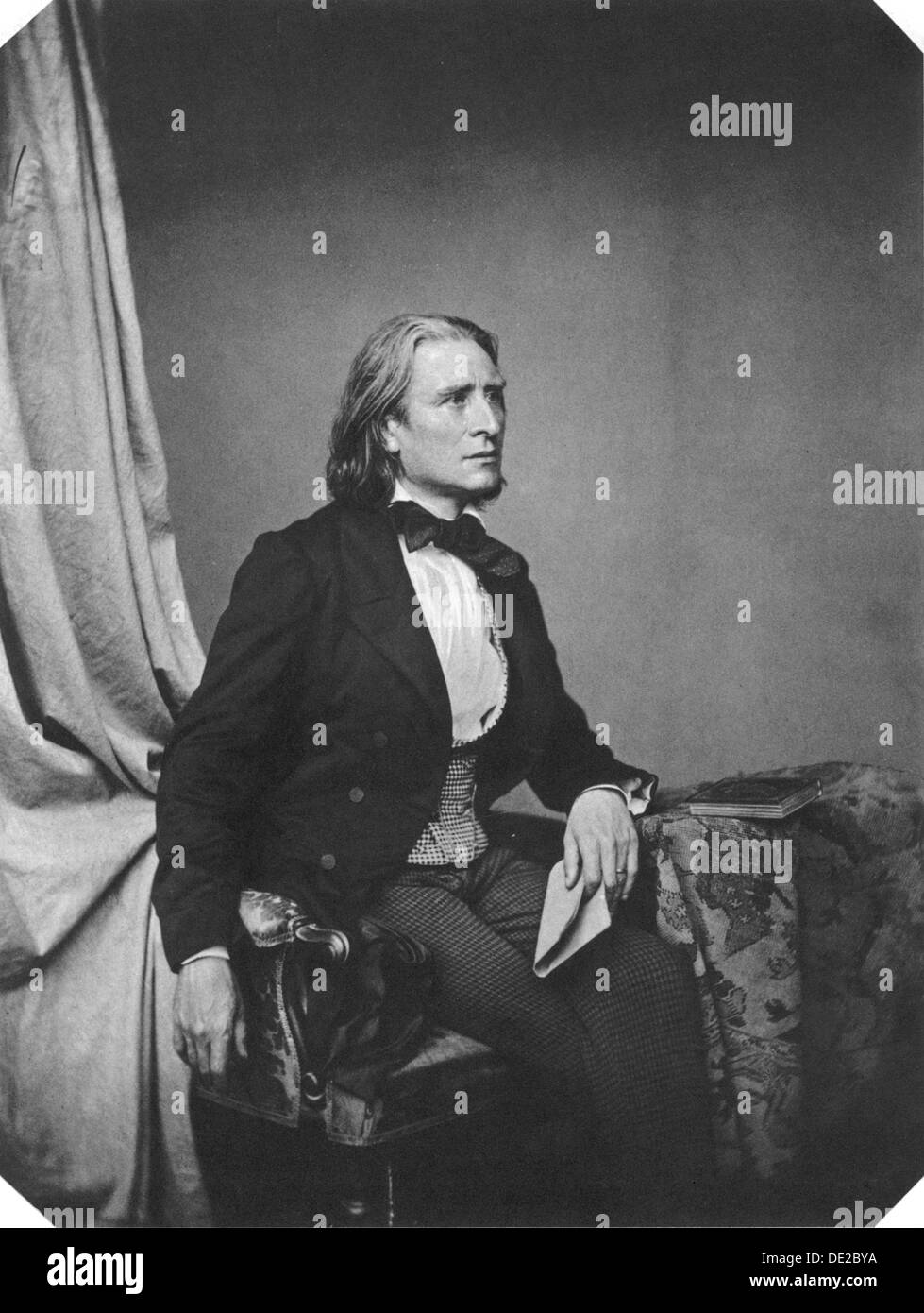 Franz Liszt, ungherese del compositore e pianista, c1860. Artista: Franz Hanfstaengl Foto Stock