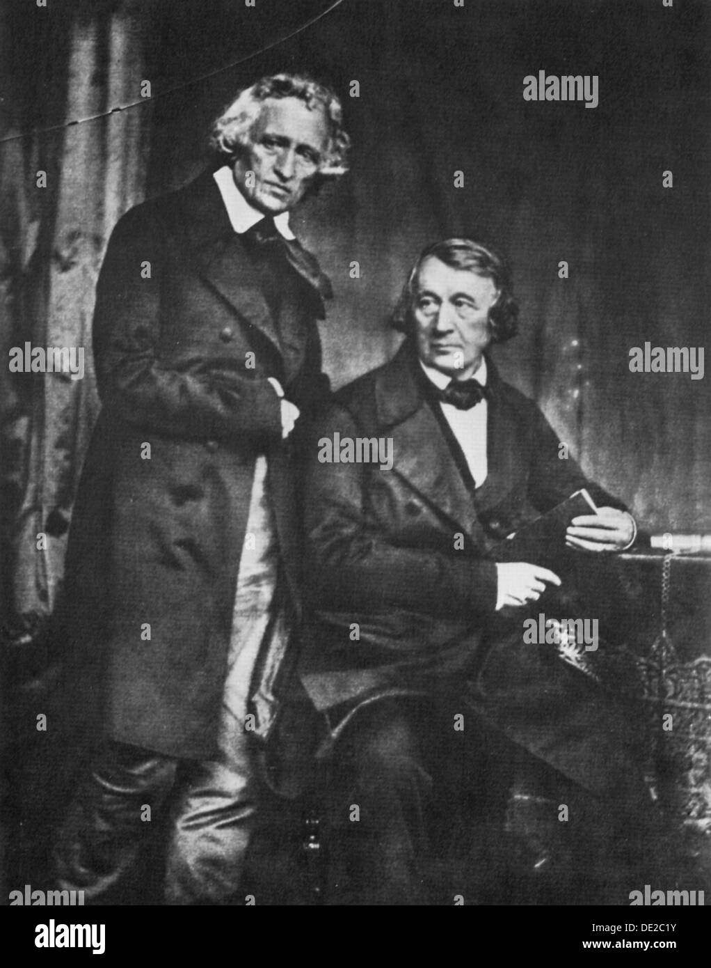 I fratelli Grimm, autori tedeschi, 1847. Artista: Hermann Biow Foto Stock