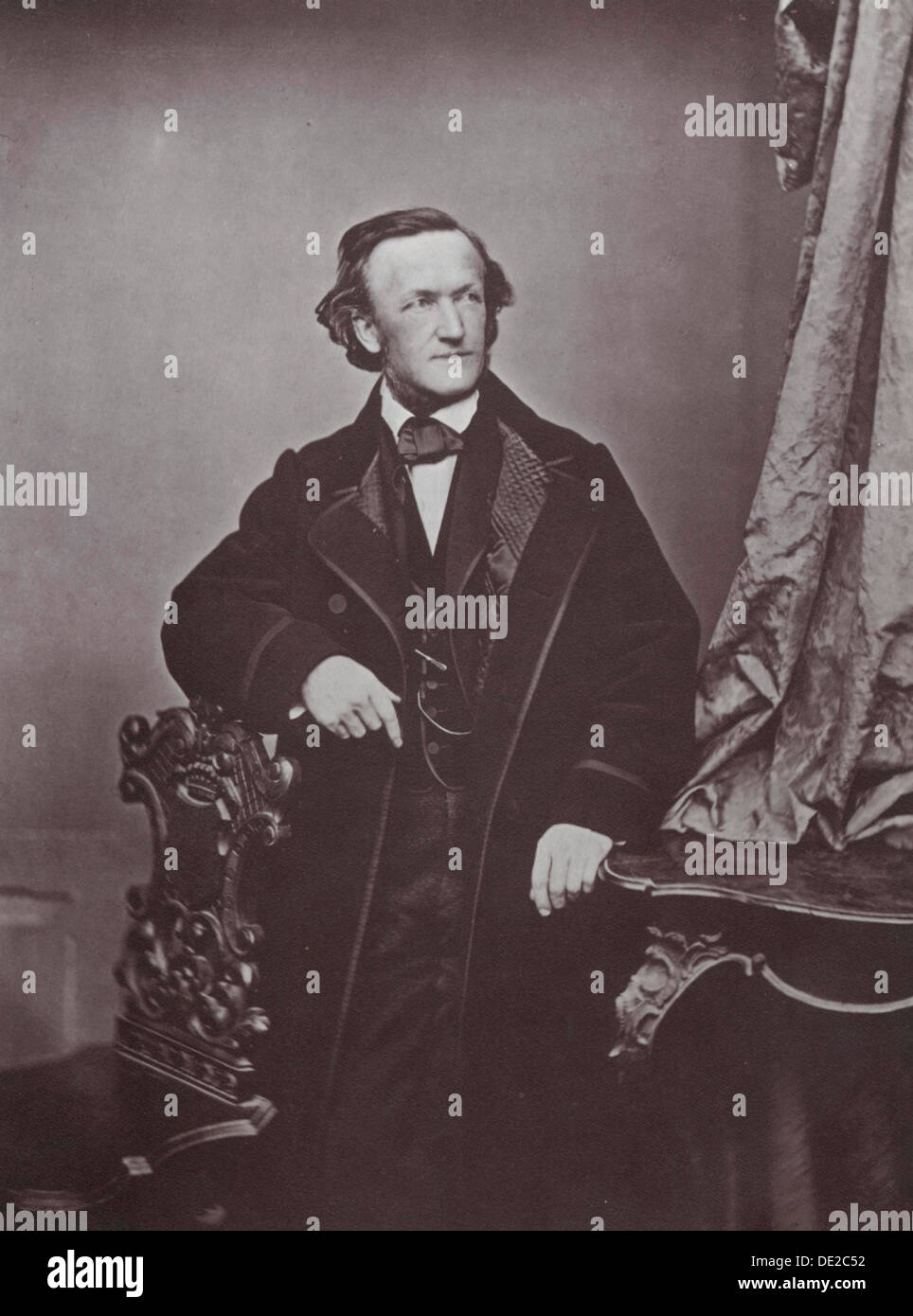 Richard Wagner, del compositore tedesco, 1860s. Artista: Franz Hanfstaengl Foto Stock