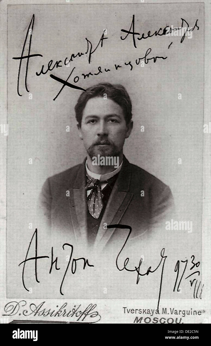 Anton Chekhov, autore russo, 1899. Artista: Pyotr Petrovich Pavlov Foto Stock