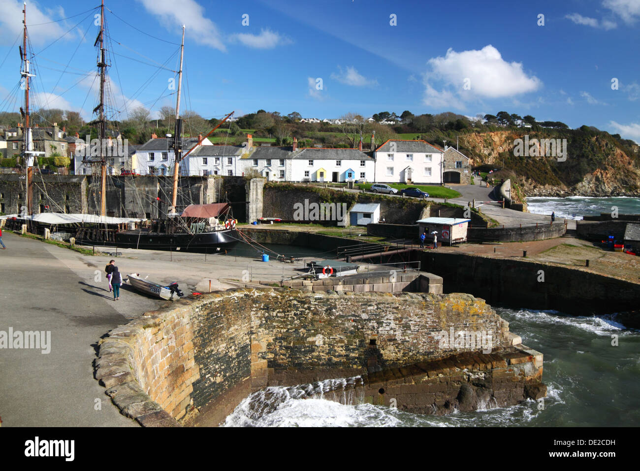 Porto di Charlestown, Cornwall. Foto Stock