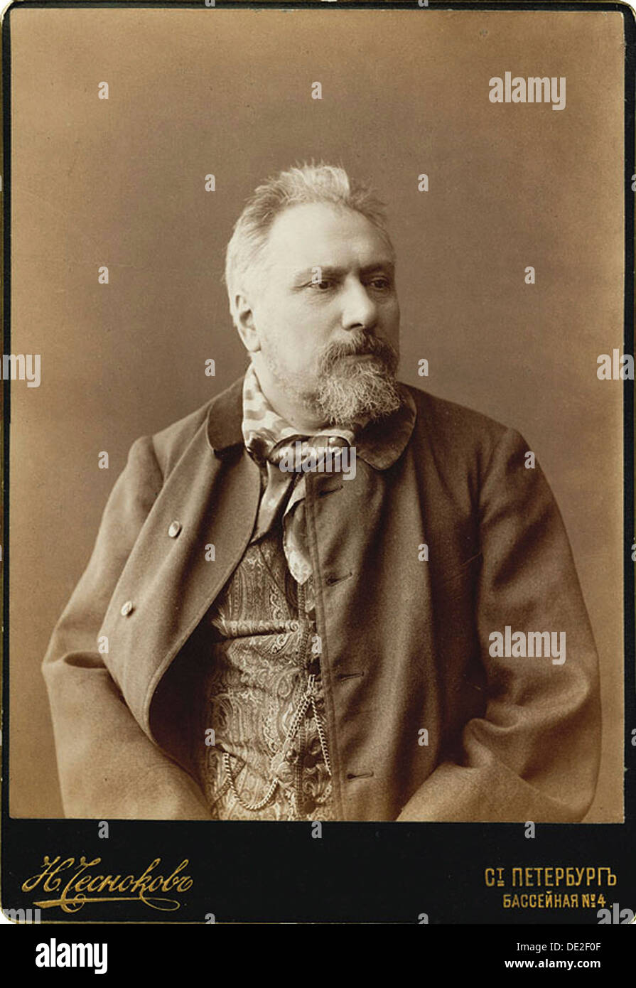 Nikolai Leskov, autore russo, 1888. Artista: Chesnokov Foto Stock