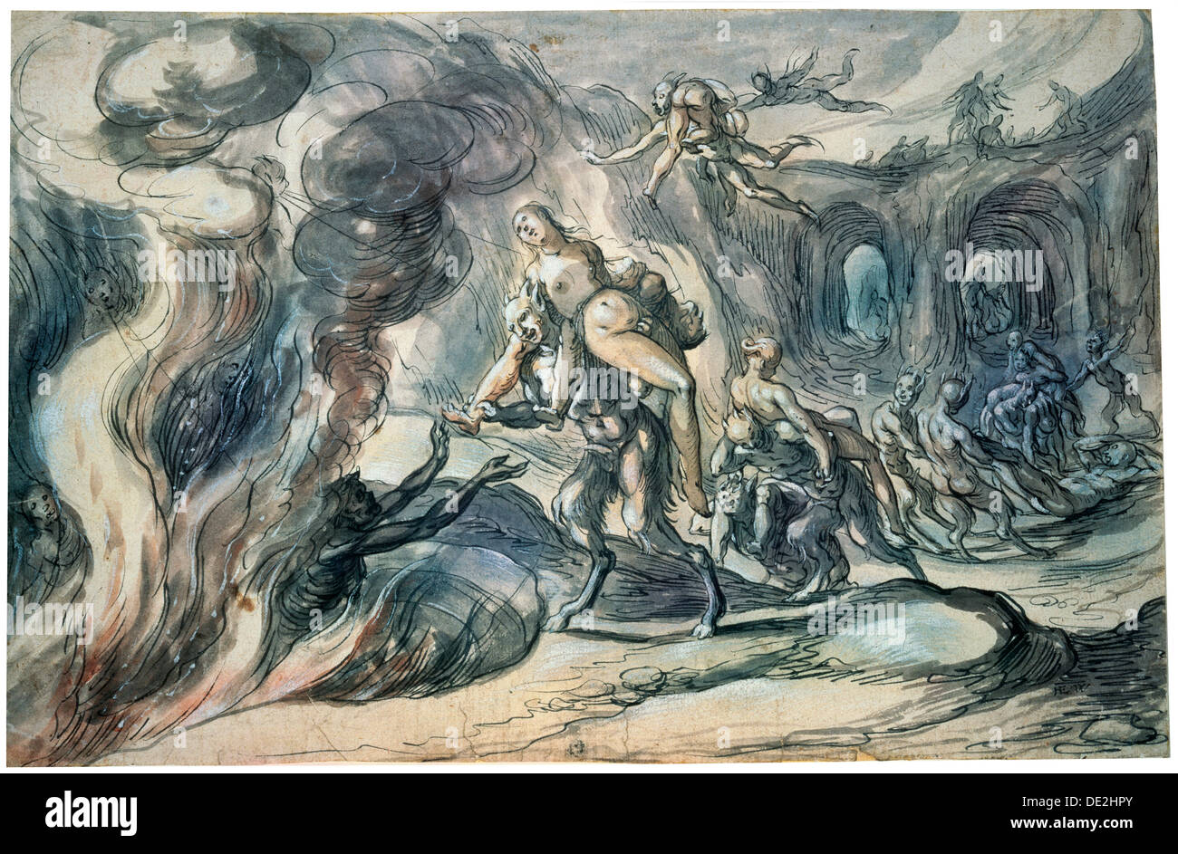 "Eurydice nell'inferno", all'inizio del XVII secolo. Artista: Hermann Weyer Foto Stock
