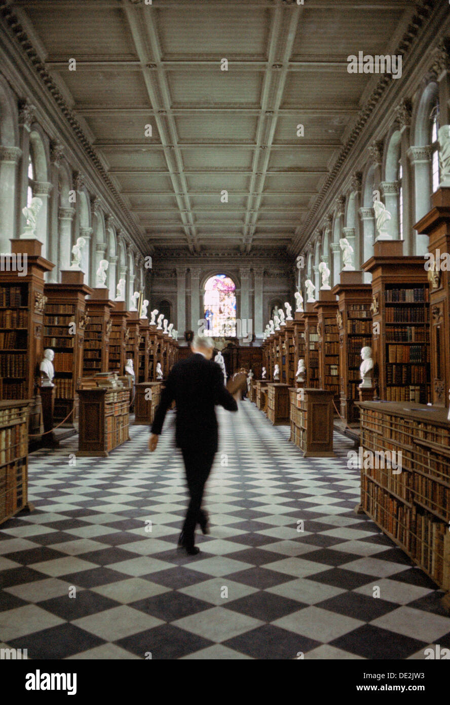 Wren Library del Trinity College di Cambridge University, Cambridgeshire, 1967. Artista: Tony Evans Foto Stock