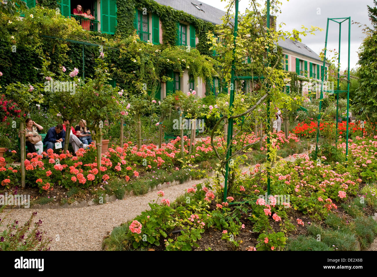 La Casa di Monet e il giardino, Giverny, Normandia, Francia Foto Stock