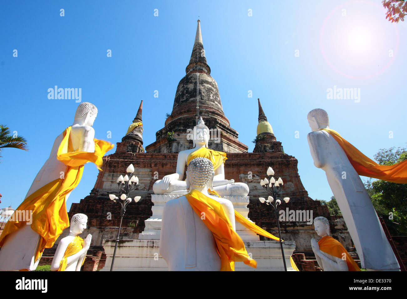 Immagine del Buddha di Wat Yai Chai Mongkol tempio Foto Stock