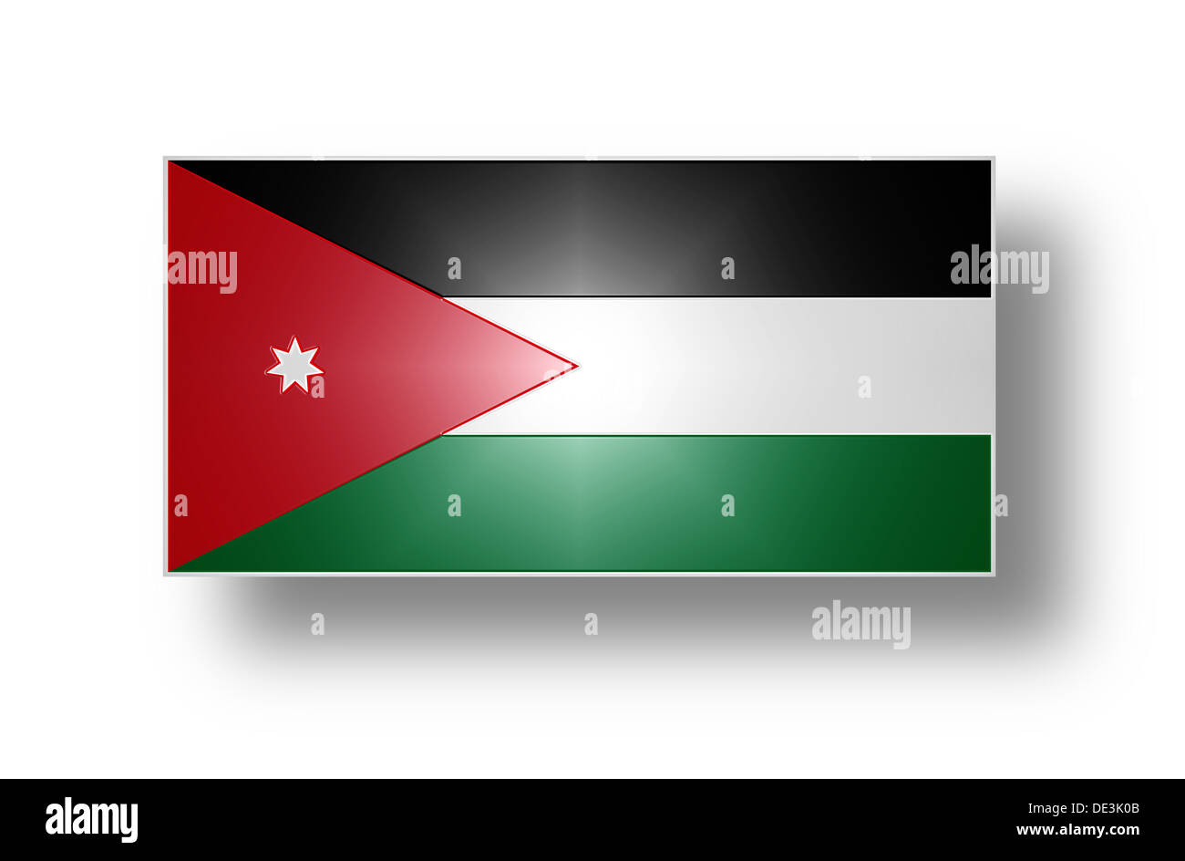 Bandiera della Giordania (stilizzata I). Foto Stock