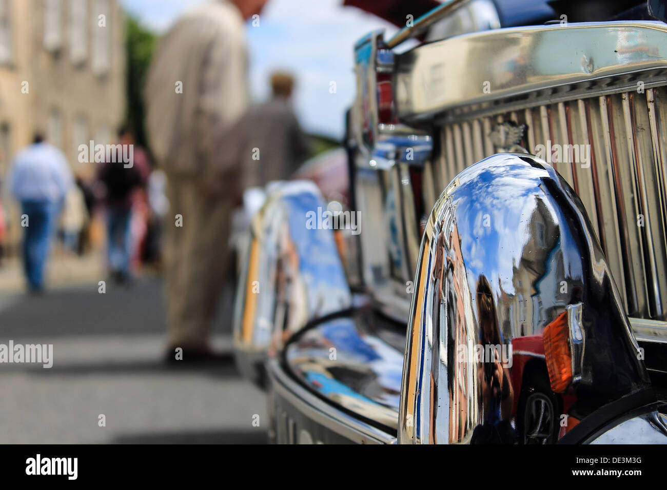 Chrome classic car paraurti. Foto Stock