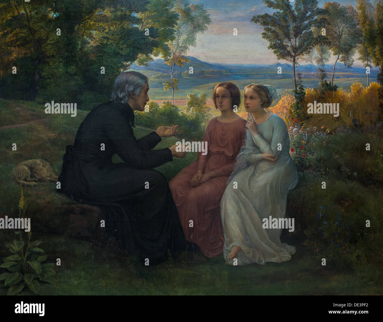 Xix secolo - la poesia dell'anima, il chicco di grano, 1850 - Louis Janmot Philippe Sauvan-Magnet / Museo attivo olio sul possibile Foto Stock